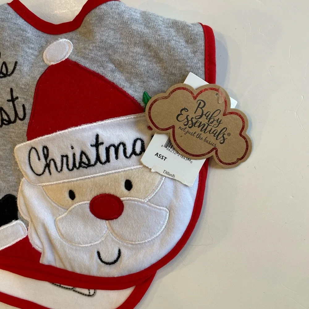 Baby’s First Christmas Bibs New With Tags